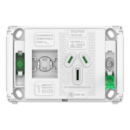 Picture of Single Power Point Grid, Pro Series, Horizontal Mount, 250V, 15A