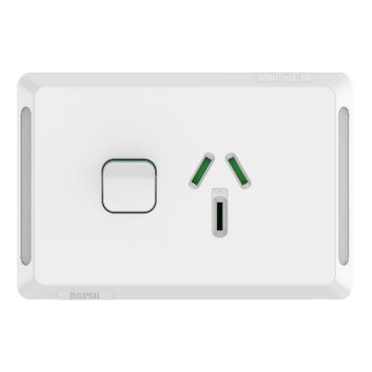 Picture of Single Power Point, Pro Series, Horizontal Mount, 250V, 20A