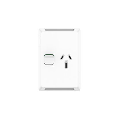 Picture of Single Power Point, Pro Series, Vertical Mount, 250V, 15A