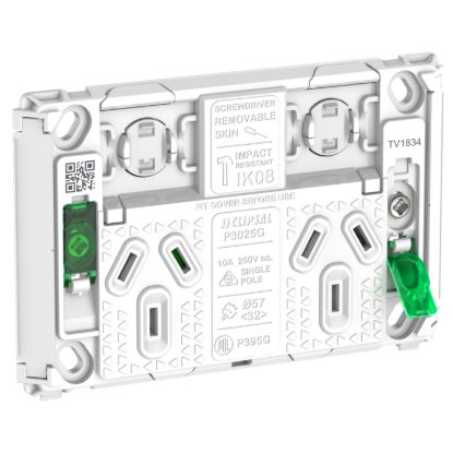 Picture of Twin Power Point Grid, Pro Series, Horizontal Mount, 250V, 10A