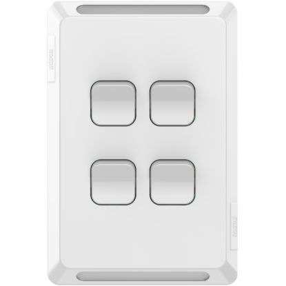 Picture of Gridplate and Skin, Pro Series, 4 Gang, Vertical/Horizontal Mount