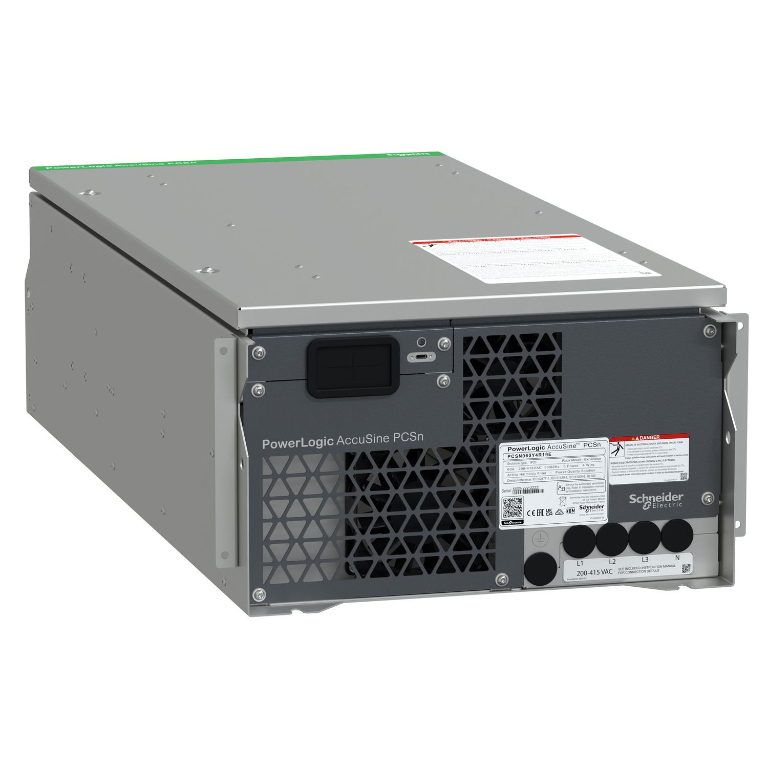 Picture of PCSN active harmonic filter 60 amp 208-415 VAC - rack-mounted