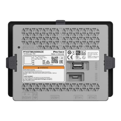 Picture of Basic touch panel modular terminal, Proface STM6000, GP-ProEX, 4"W display, 1 COM, 2 Ethernet, 24V DC