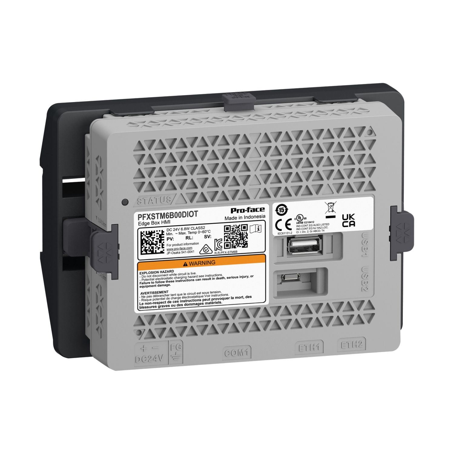 Picture of Edge Box HMI, Proface STM6000, 1COM, 2Ethernet, 2 USB, 24 VDC