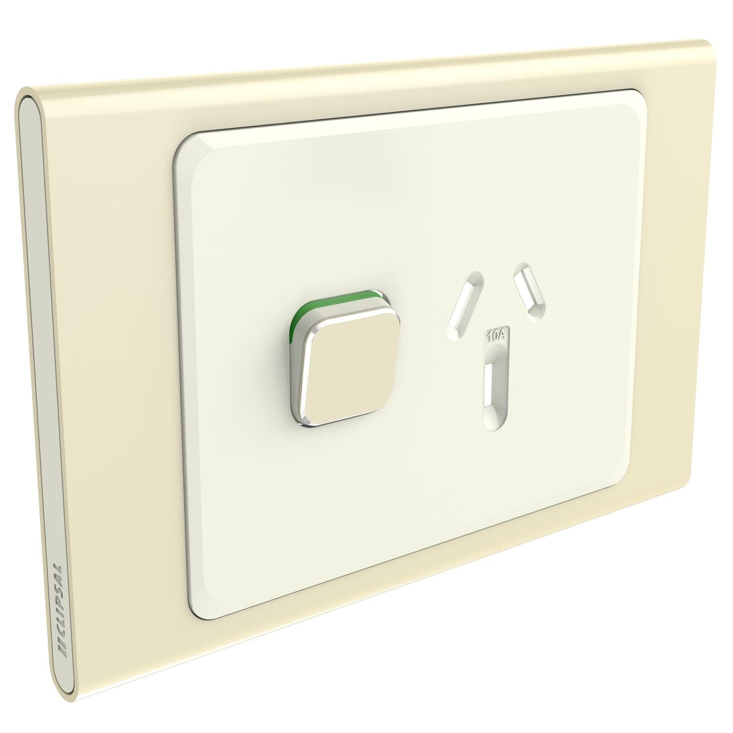 Picture of Styl Single Power Point Skin, Clipsal Iconic, Horizontal Mount, 250V, 10A