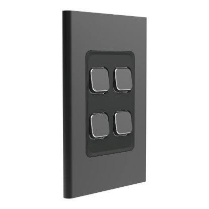 Picture of Styl Switch Plate Skin, Clipsal Iconic, Vertical/Horizontal, 4 Gang