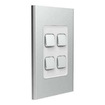 Picture of Styl Switch Plate Skin, Clipsal Iconic, Vertical/Horizontal, 4 Gang
