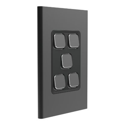 Picture of Styl Switch Plate Skin, Clipsal Iconic, Vertical/Horizontal, 5 Gang