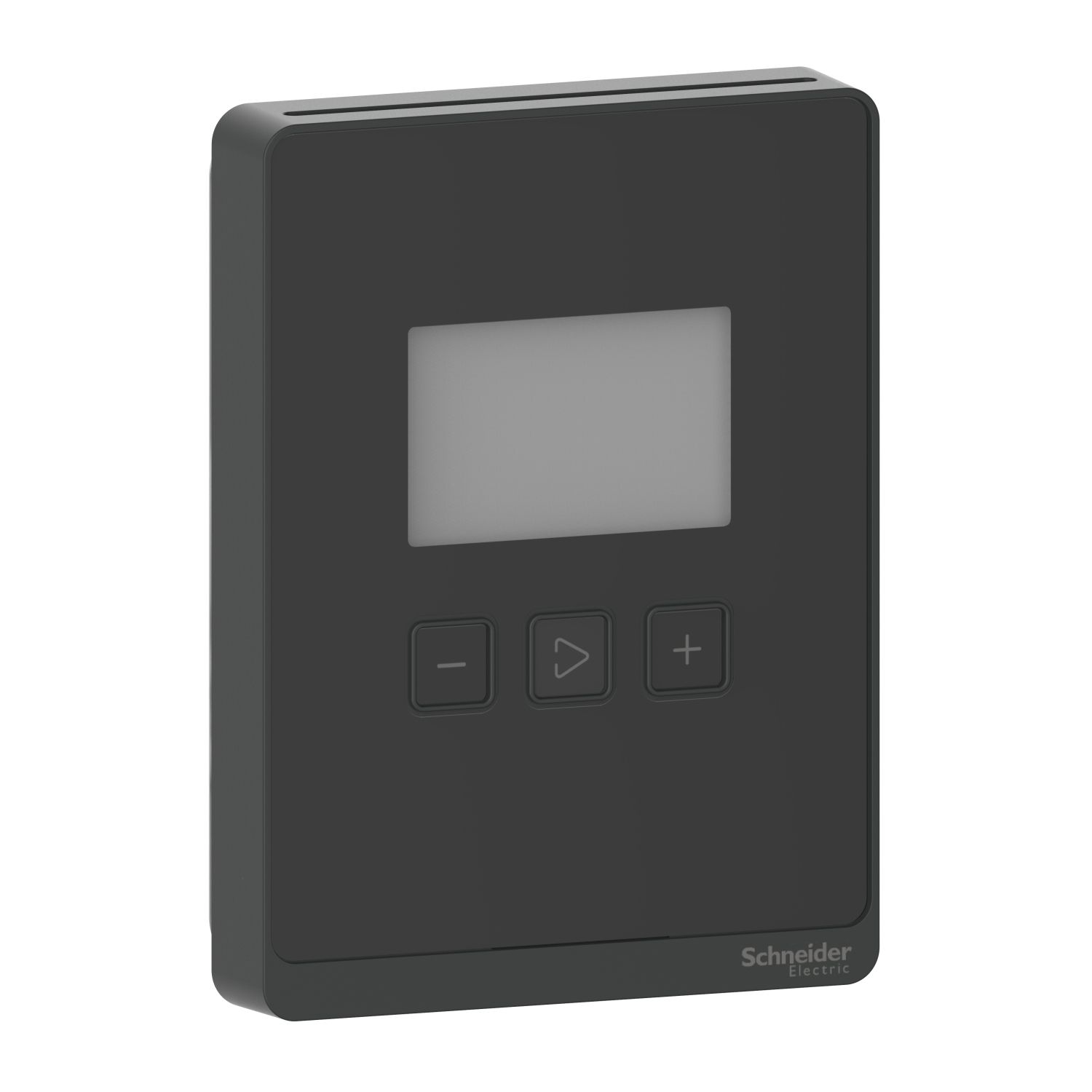 Picture of Sensor, SpaceLogic SLP Series, room, humidity, temperature, segmented LCD, BACnet MSTP/Modbus outputs, optimum black housing