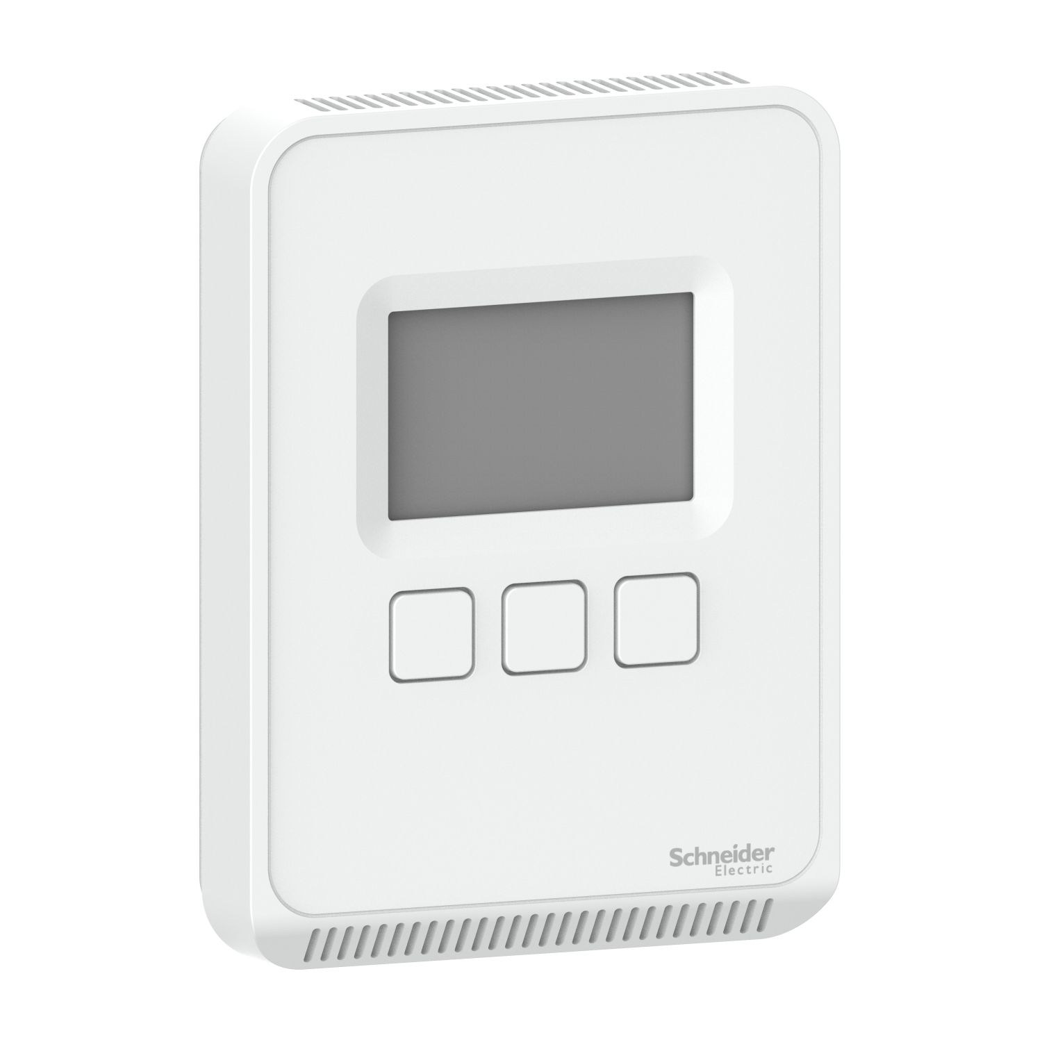 Picture of SpaceLogic SLP Series Sensor, Room, Temperature, Segmented LCD, BACnet MSTP/Modbus Outputs with Matte White Housing