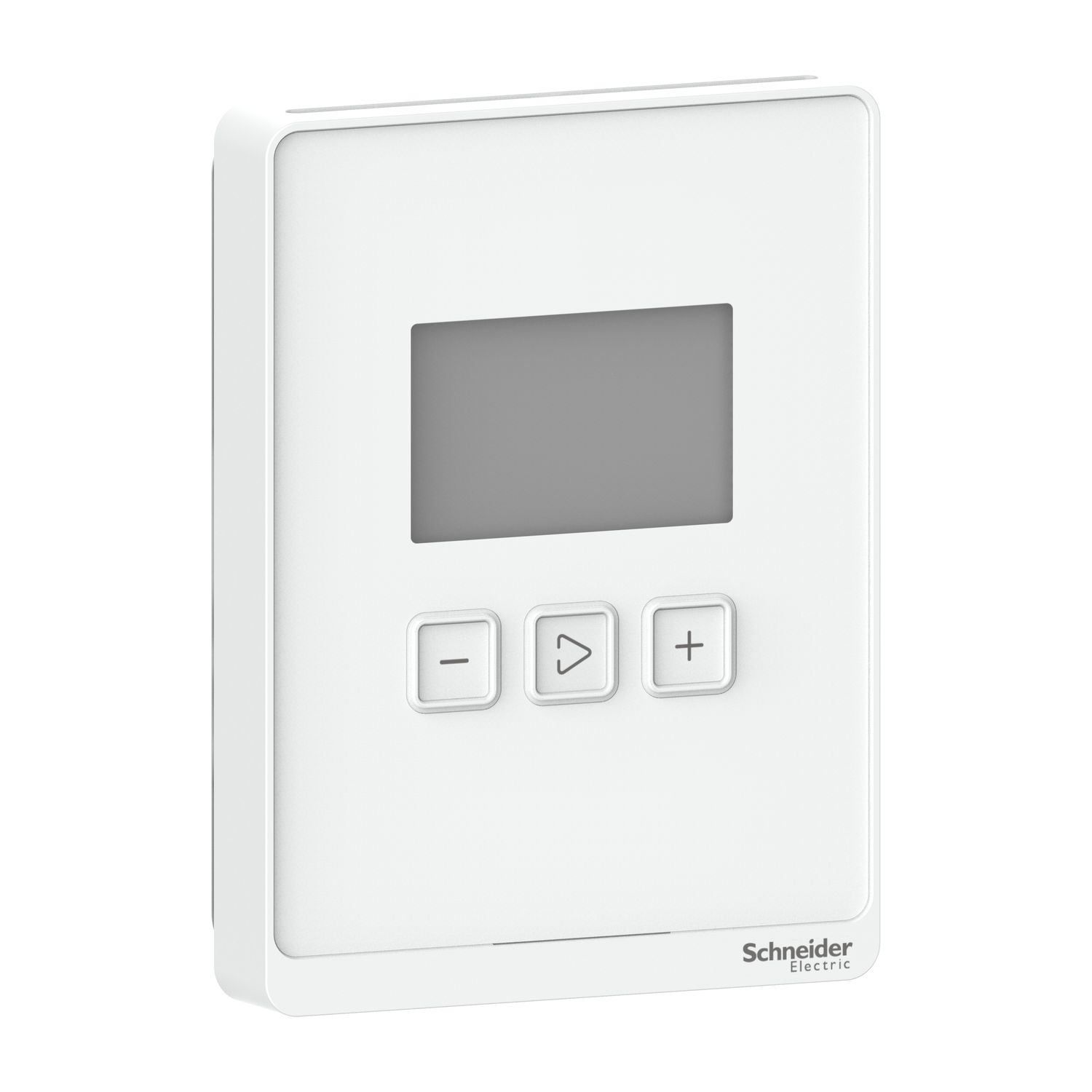 Picture of Sensor, SpaceLogic SLP Series, room, CO2, humidity, temperature, segmented LCD, BACnet MSTP/Modbus outputs, optimum white housing