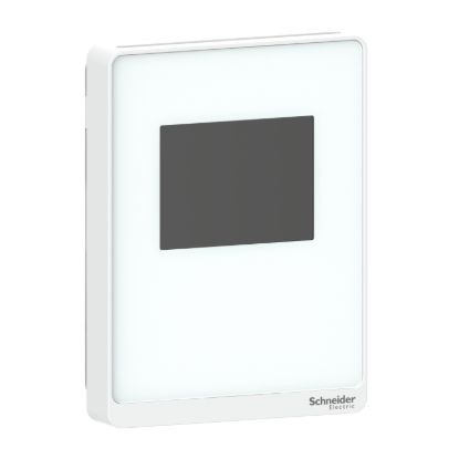 Picture of Sensor, SpaceLogic SLP Series, air quality, CO2, humidity, temperature, room, color touchscreen, BACnet MSTP/Modbus, optimum white housing