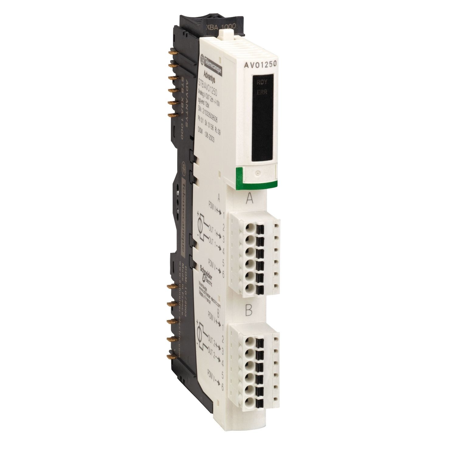 Picture of analog output kit, Modicon STB, standard, +/- 10V, 2 O, 12bits