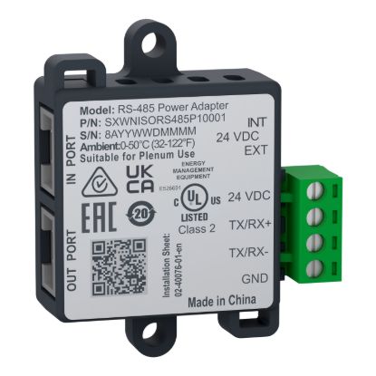 Picture of Non-isolated RS485 and power adapter, SpaceLogic
