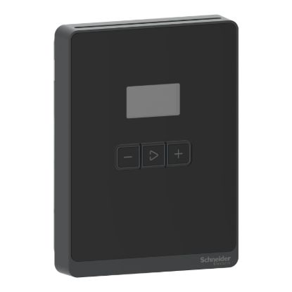 Picture of SmartX Temperature Sensor, 3 Buttons/LCD, Setpoint, with Optimum Black Cover