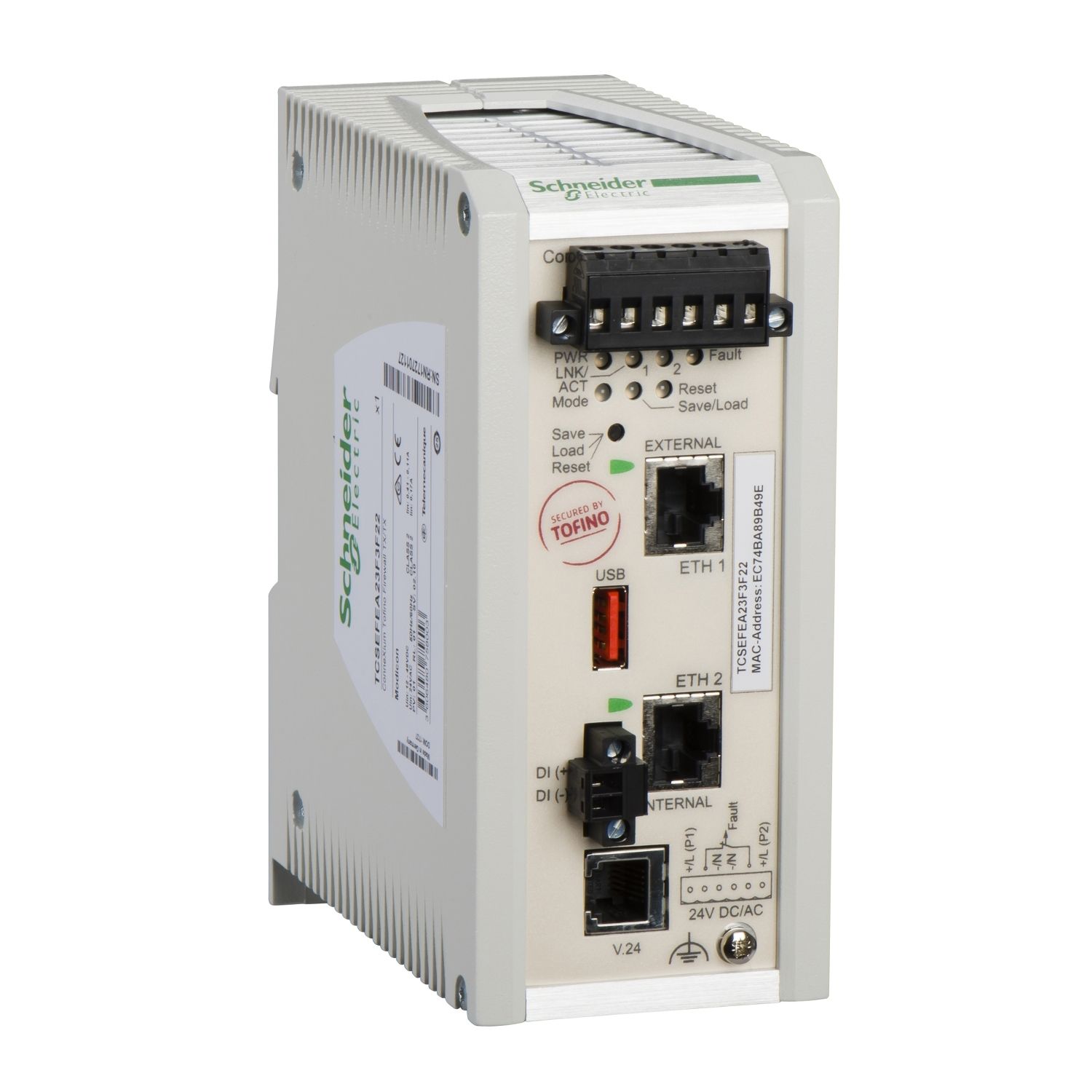 Picture of firewall, Modicon Networking, tofino firewall, 2 ports for copper