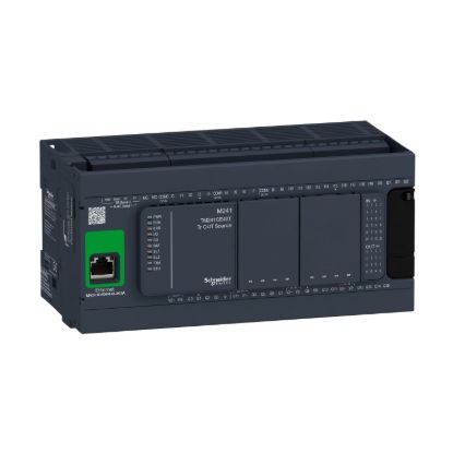 Picture of logic controller, Modicon M241, 40 IO, transistor, PNP, Ethernet