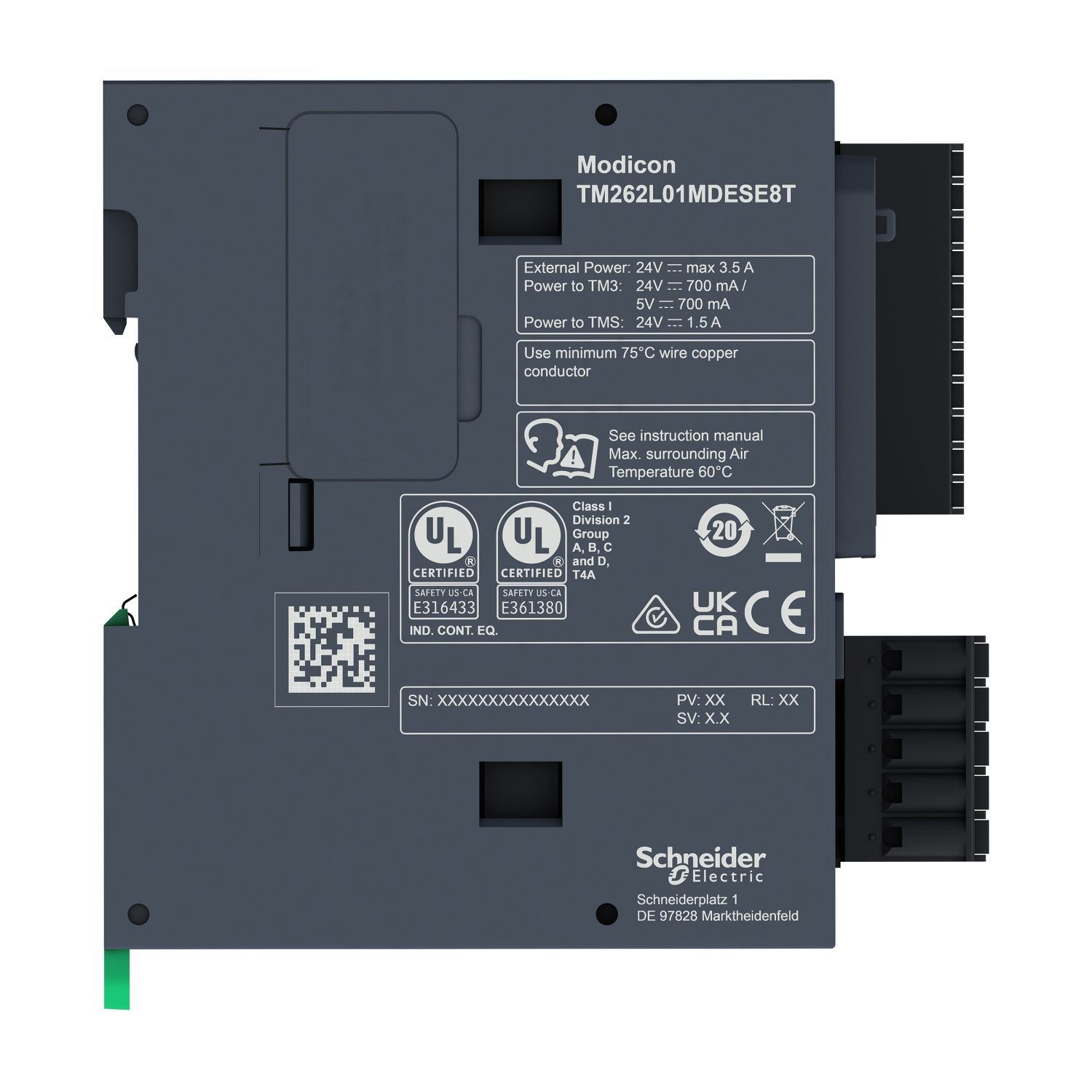Picture of distributed PAC controller, Modicon M262