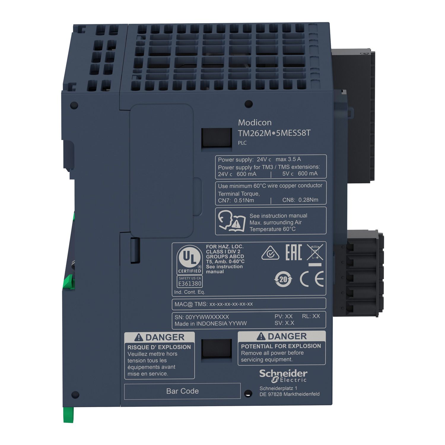 Picture of motion controller, Modicon M262, 5ns per instruction, Ethernet, Sercos