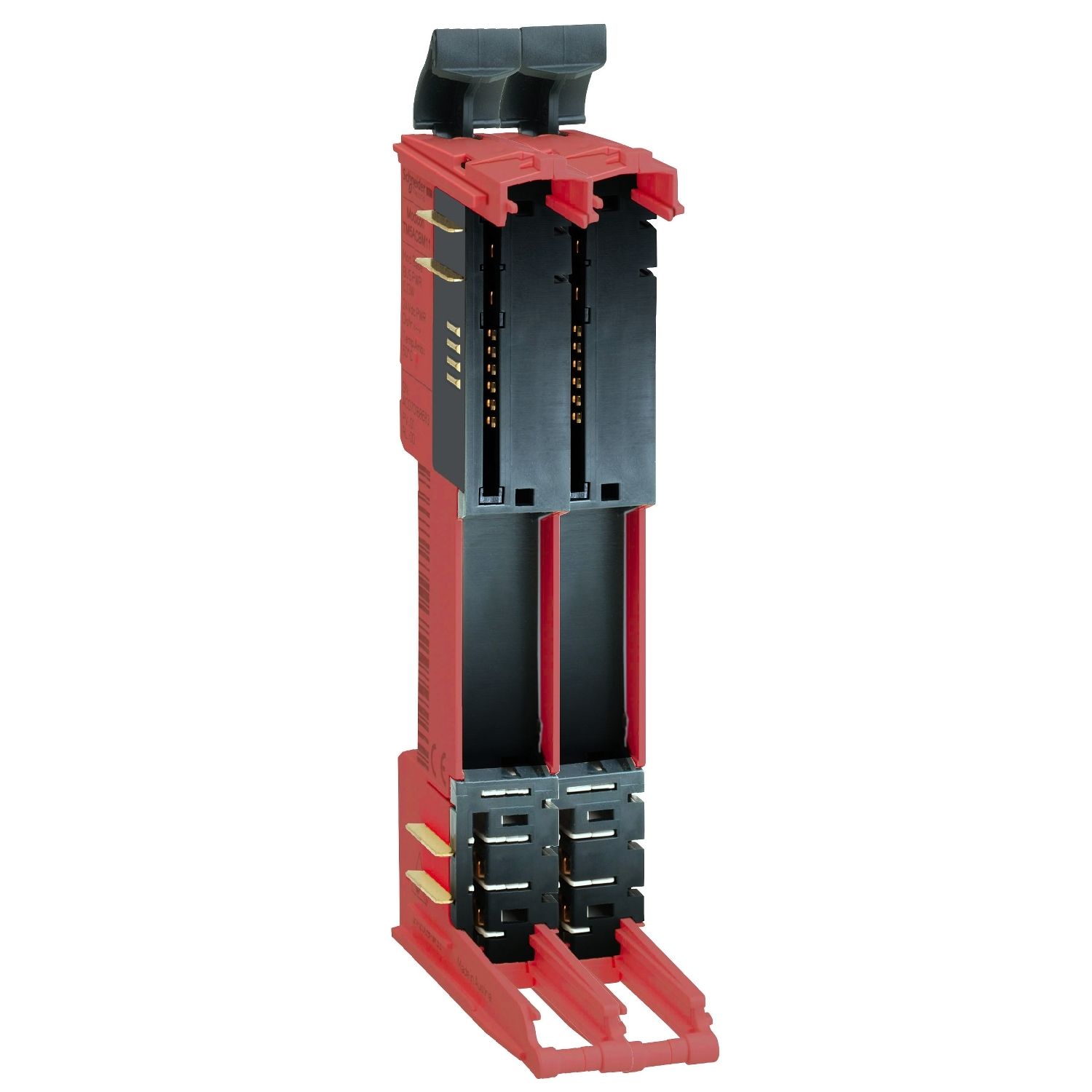 Picture of Modicon TM5, Safety coded bus base, 24 V DC, internal I/O, red, quantity 1