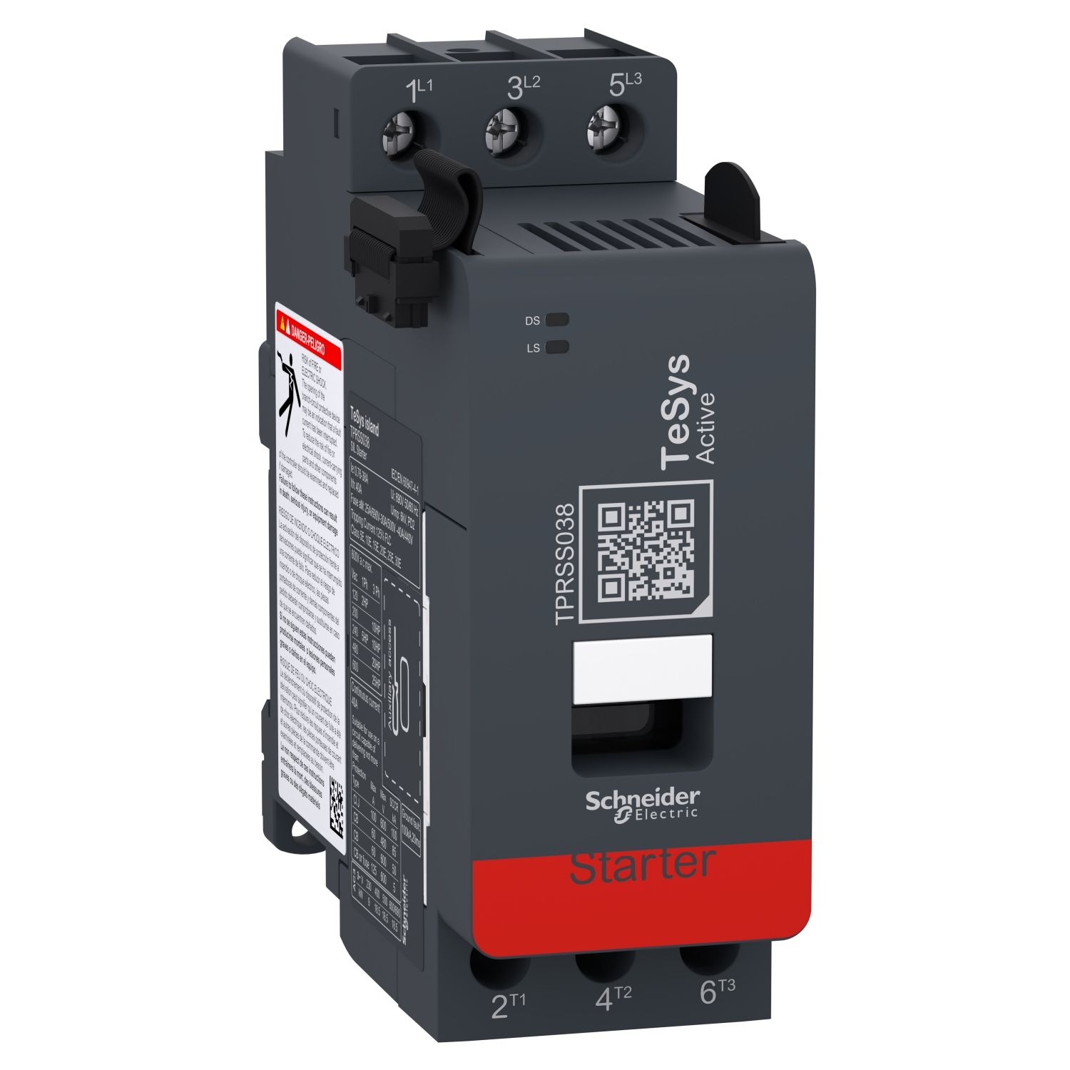 Picture of SIL motor starter, TeSys island, 40A at AC-1, 38A at AC-3, 18.5kW, 20hp, DOL type