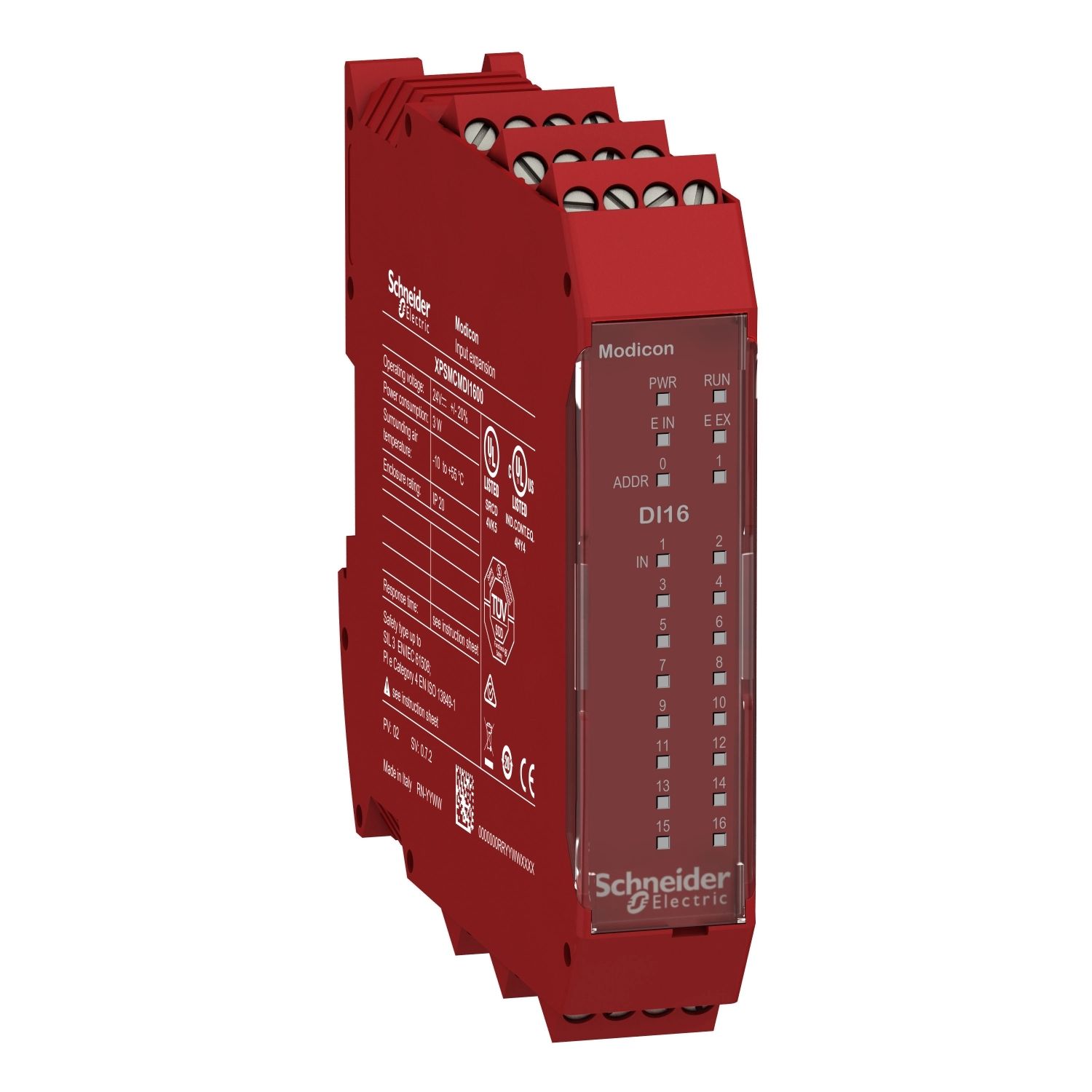 Picture of expansion module, Modicon MCM, 16 inputs, screw