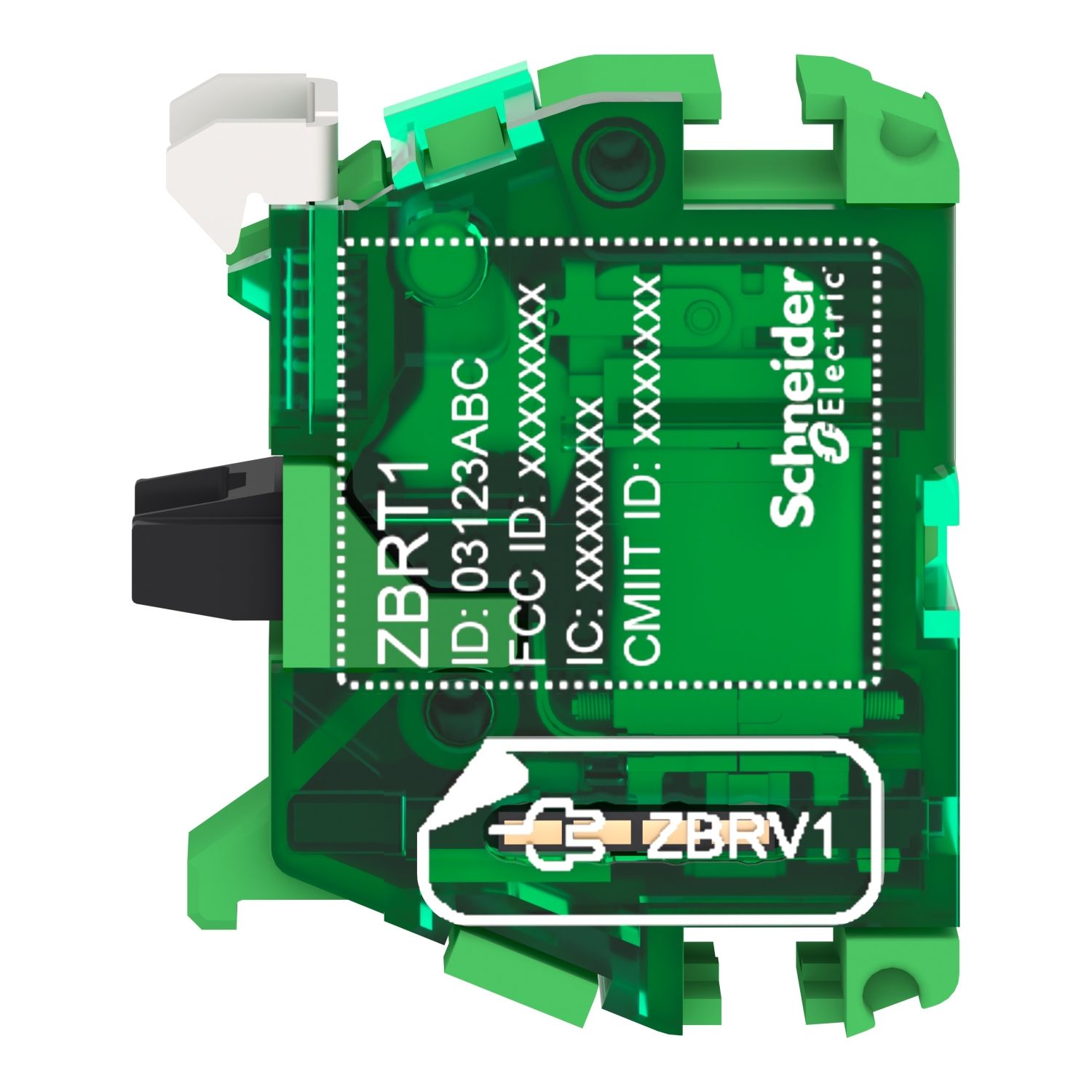 Picture of Transmitter for wireless and batteryless push button, Harmony XB5R, plastic, black