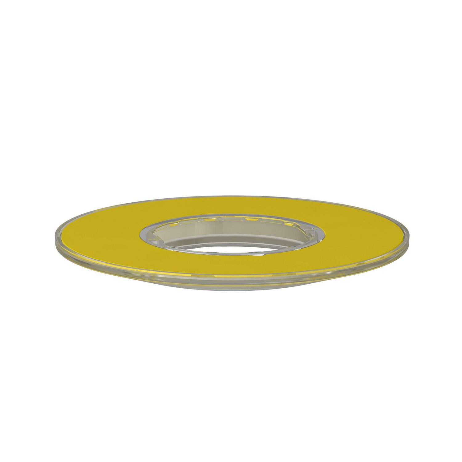 Picture of Legend holder 60mm for emergency stop switching off push button, Harmony XB4, plastic, yellow, unmarked